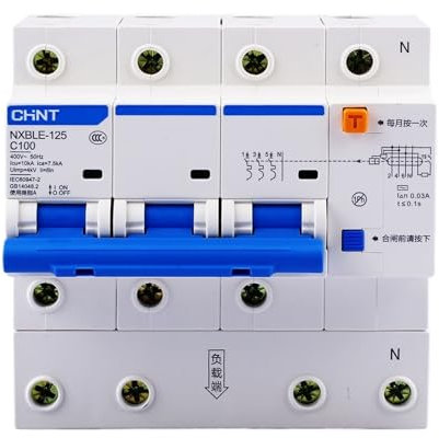 KVEIYIIC Disjoncteur différentiel NXBLE-125 63A 80A 100A 125A 3P+N(80A)