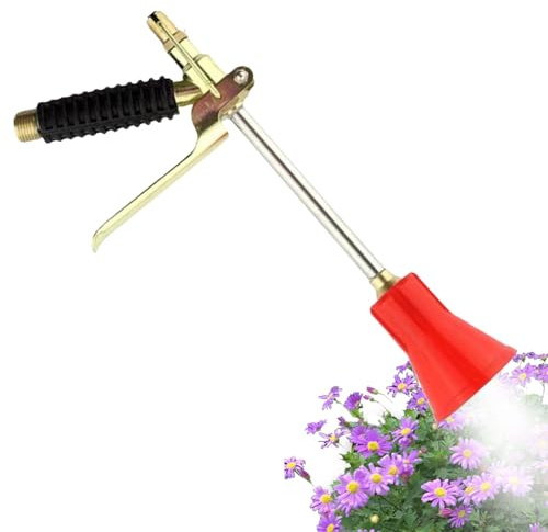 Sghtil Pulverizador de agua | Atomizador agrícola manual de alta presión | Cabezal antiviento resistente para riego jardín y huertos con chorro largo