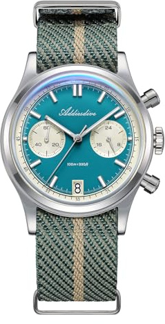 ADDIESDIVE 2025 Neue Herrenuhr 60 Minuten Timer Quarz Uhr BGW9 Leuchtend Analoge Uhr Herren 38mm AD2095