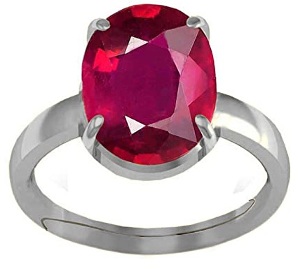 B0DPX668MRNAMZ unbeheizt unbehandelt 11,25 Ratti 10,75 Karat A+ Qualität natürlicher Burma Rubin Manik (verstellbarer Ring für Damen und Herren (Labor – genehmigt)