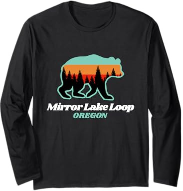 Lake Mirror Loop, Souvenir Estivo della Famiglia degli orsi Maglia a Manica