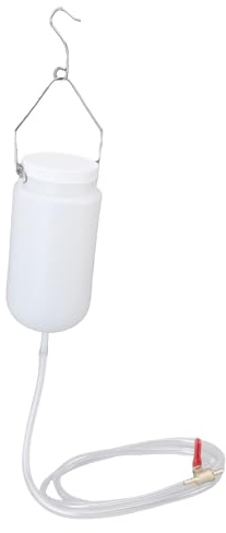 Qudinip 1L Auxiliary Fuel Tank, with Upgraded Shut Off Valve and Mounting Chain, for Long Distance Motorcycle Travel and Adventure
