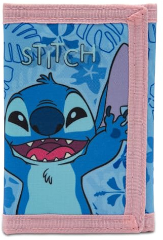 Disney Stitch Kids Wallet Keyring Childrens Purse Card Holders Coin Pocket