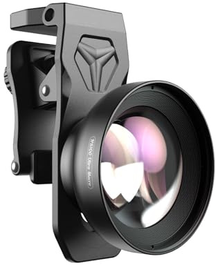 DEKKRYNFV Aluminum Macro Phone Lens 50-110mm Cold Shoe Adapter With Anti-Fingerprint Coating For Mobile Photography Clip On Smartphone Macro Lens