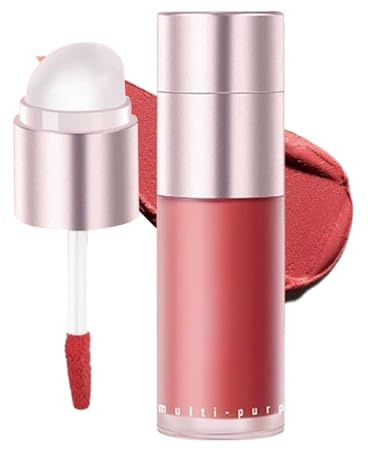 Barra De Rubor En Crema | Stick Rubor Iluminador Sombra De Ojos,Cosméticos Faciales De Doble Punta Y Larga Duración Para Mujer Uso Diario Fiestas Bodas Viajes | Ojos Labios Escuela Oficina