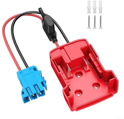 18V Battery Adapter with Wire Harness Connector and Fuse for 12V Riding Toys, 12AWG Wire, Compatible with 48-11-1815 48-11-1850 48-11-(Blue)