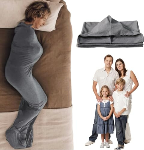 Ozysleep Ozybag | Verbessert Ihren Schlaf Kapuzenschlafsack für Erwachsene Kinder, tragbare Decke 360° Kompression, kühlend, sensorisch, maschinenwaschbar, Kokon-Design, leicht, reisetauglich