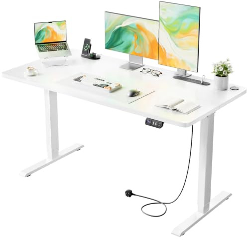 Precision Synergie Electric Standing Desk, Power Outlets, 2 Memory Buttons