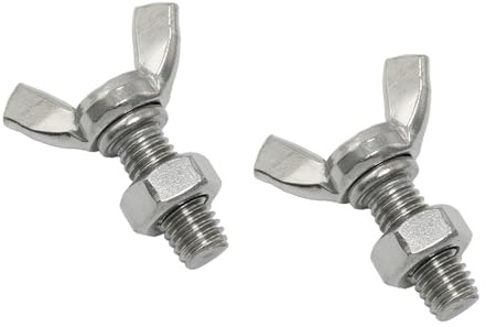 Bullone a farfalla, 2 bulloni a farfalla in acciaio inossidabile - Viti a testa zigrinata con dadi e rondelle for un facile fissaggio(M10*55mm)