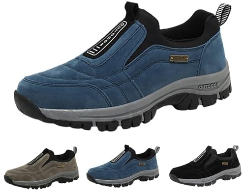 krxodiuoiy Zapatos ortopédicos para hombre, zapatos casuales, calzados para hombre, zapatos de trekking para hombre, zapatos de senderismo, antideslizantes, ligeros, cómodos, zapatos anchos