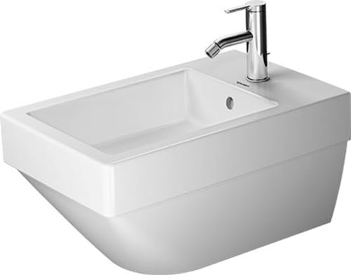 Duravit Wand-Bidet Vero Air 37x57cm, m HL, ÜL, Hahnlochbank, weiß