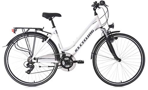 KS Cycling Trekkingrad Damen Alu-Rahmen 28'' Metropolis weiß RH 48 cm Flachlenker