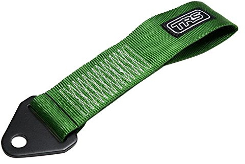 TRS-MOTORSPORT Original TRS Schlaufe Universal Abschleppschlaufe Abschleppöse Racing Green Tow Hook JDM Tuning Grün