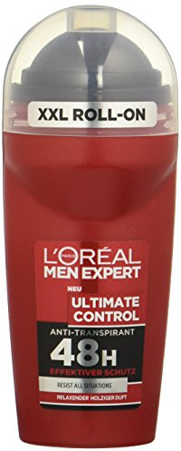 L'Oréal Paris L'Oreal Men Expert Ultimate Control Deo Roll-On, schützt 48H gegen verschiedene Arten von Schweiß, 50 ml