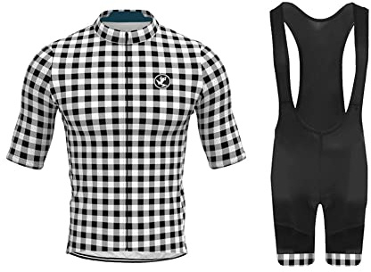 UGLY FROG Damen Radtrikot Kurzarm Bike Shirts Fahrradbekleidung Fahrrad Top und Trägerhose Set Sportbekleidung Geschenke für Freunde DEDamenDJT01