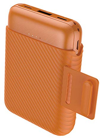 MYYINGELE Qi Wireless Power Bank, 10000mAh Fast Qi Battery Pack with Dual Input(Lightning+Micro USB) and Hidden Bracket Compatible iPhone XS/XR/XS Max/8/8 Plus and Qi-Enabled DeviceMore, Yellow