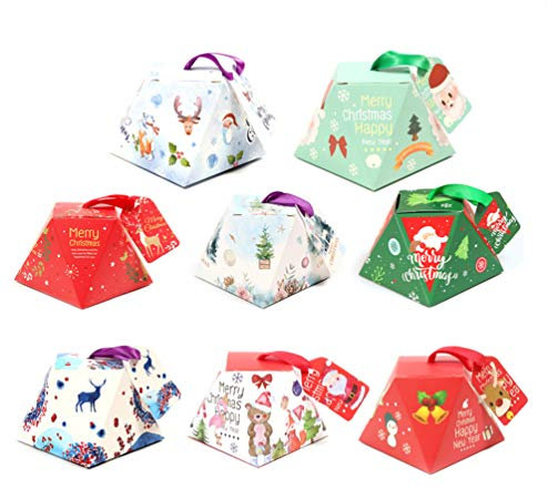 TOYANDONA 24 stücke Weihnachten pralinenschachtel Papier behandeln Box geschenkbox für Weihnachten liefert (zufällige Stil)