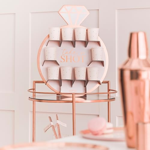 Ginger Ray Rose Gold Hen Party Drinks Shot Wall - Hen Party