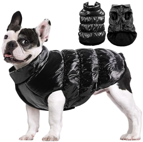 AOFITEE Dog Jacket Waterproof Dog Winter Coat Warm Fleece Pet Puffer Jacket