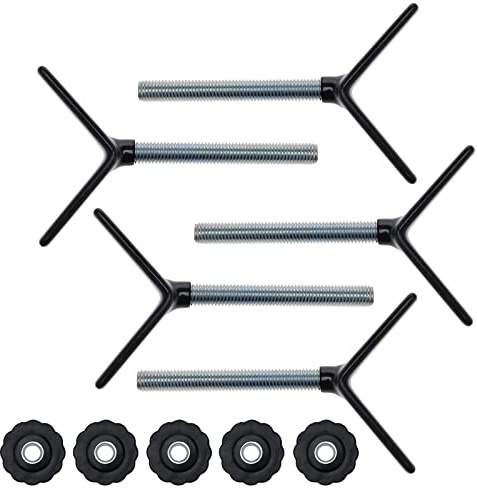 EMSea 5 Sets Baby Gate Treppen Geländer Adapter M10 Treppe Y Gewinde Spindelstangen für Druck montiert für Kinder- und Haustierschutzgitter