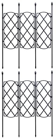TIAVNTD Garten-Rankgitter, 90 x 46,5 cm, Metall, robust, rostfrei, schwarzes Eisen, Pflanzen-Rankgitter für Topfpflanzen, Metall-Klettergitter, Gurke, M