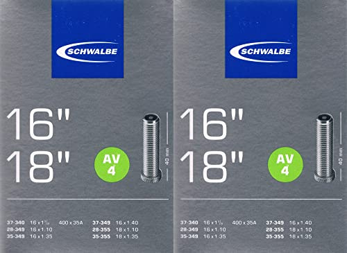 2X Schwalbe AV 4 Schlauch 16' 18' Ventil: Auto Schrader AV4 Autoventil