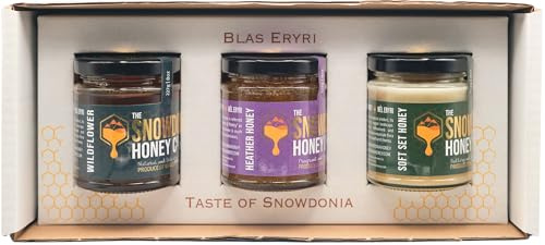 Trio of Welsh Honey in 227g Jars | (Wildflower | PURE HEATHER | Soft Set) | Our Greatest Hits Direct from the Beekeeper from the mountains of Snowdonia