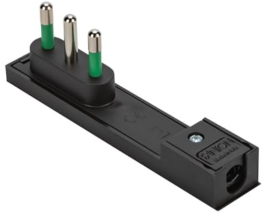 FANTON 80064 Spina salvaspazio italiana grande 2P+T 16A mod. CLOCK Nera