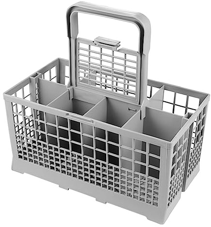GLEAVI Geschirrspülerkorb mit Vielen Fächern aus Kunststoff Besteckkorb Organizer Spülmaschinenkorb für Einfache Aufbewahrung und Trocknung für Küche und Büro