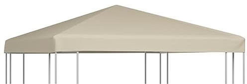 ShCuShan Pavillondach 310 g/m² 3×3 m Beige Pavillon Seitenwand BBQ Pavillon Dach Regendach