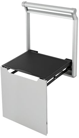 Duschhocker Klappbar Wandmontage Duschsitz, Tragfähigkeit bis 150KG Duschstuhl für Senioren Kinder (Silbrig)