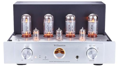 WILLSENTON R200 5881x4 Tube Amplifier Integrated Amplifier Headphones amp with Bleutooth (Silver)