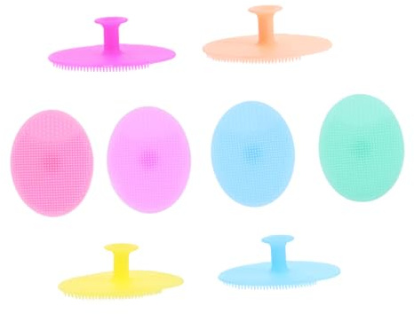 COLLBATH 8stücke Teiliges Silikon Badebürste Für Junge Mädchen Und Kleinkinder Sanfte Peeling Massagebürste Für Empfindliche Kopfhaut Für Babyshampoo Und Körperreinigung