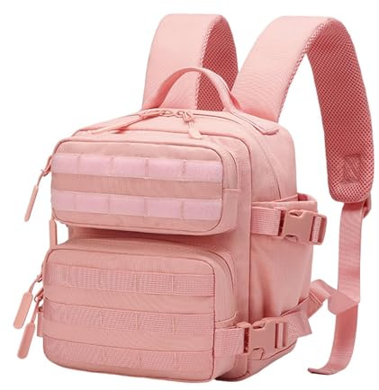 Mochila de Camping Mochila de Escalada Mochila 9L Correa de Hombro Ajustable Mochila de Viaje Bolsa para Trekking Gimnasio Senderismo, Rosa