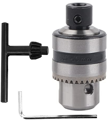 Mandrino per Trapano a 3 Griffe con Chiave a Clip, Mandrino con Foro Fisso 8 Mm per Parti di Rettificatrici, Tiene Comodamente le Punte Trapano in Modo Sicuro con un