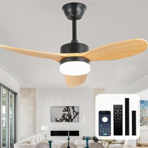 diisunbihuo 36 Inch Farmhouse Ceiling Fan With Light Dimmable Black