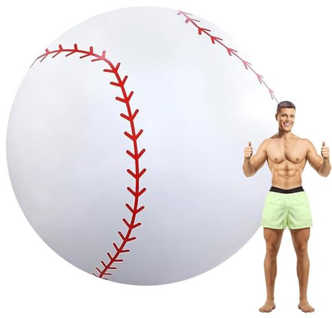 Pallone da Baseball Gonfiabile – Giocattolo da Spiaggia gigante, Pallone da Calcio Gonfiabile in PVC per | Palline da Piscina gonfiabili per Partite di Baseball, Giochi di Carnevale, Giochi di Sport