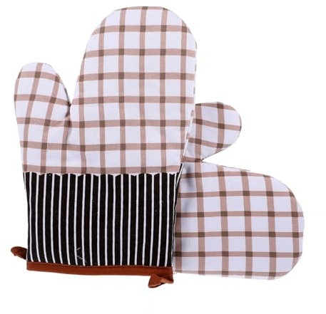 OFFSCH 2pcs High-temperature Insulation Oven Mitts Heat Resistant Gloves for Baking