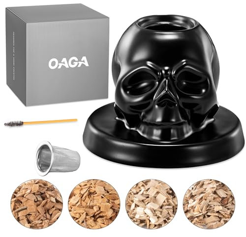 Whiskey Smoker Kit - 4 Wood Chips, Cocktail Smoker Infuser Kit, Old Fashioned Drink Smoker Kit, Birthday Bourbon Whiskey Gifts Valentine's Day Gifts for Men, Husband, Dad