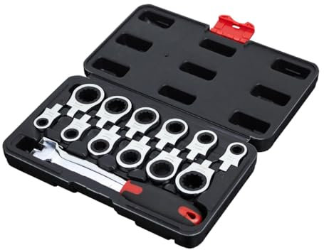 Jiqoe Efficient Adjustable 12 in 1 Ratchet Wrench Set with Quick Change Heads Suitable for Enhances Efficiency and Convenience