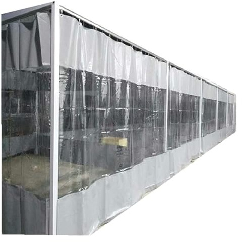 WZYJLyds Lona Exterior Cortina Impermeable Panel Lateral de PVC Transparente Parabrisas Tienda Panel Lateral con Ojal for Exterior, Jardín, Pérgola, Terraza(3x2m/9.8x6.6ft)