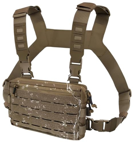 Riñonera Pecho Deportiva Hombre - Multifuncional Ajustable | Equipo Personal para Deporte Ciclismo Senderismo Trabajo y Camping
