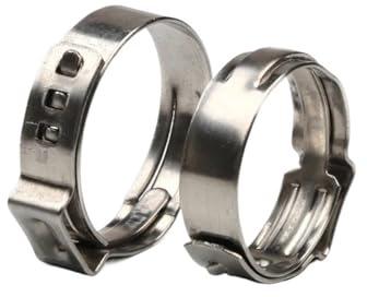 Pipe Clamp 10 PCS Stainless Steel 304 Single Ear Hose Clamps Assortment Kit Single 5.3-31mm Multiple Specifications(Dia.188-200mm)