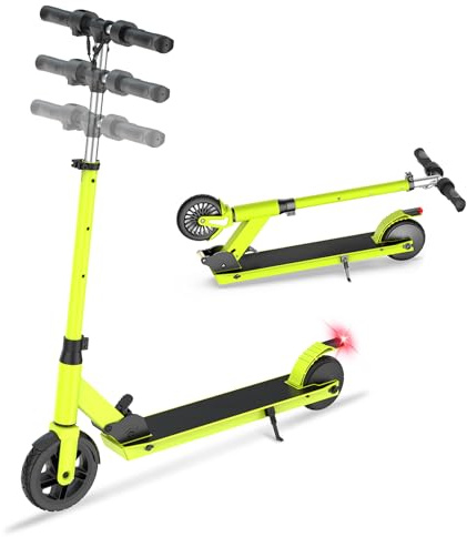 Elektroroller für Kinder 7 Leichter Kinder E Scooter für 6-16 Jahre 3 Geschwindigkeitsmodi（6, 12, 18 Km/H ） Reichweite 10-15Km Faltbar E Roller Kinder HöHenverstellbar Geschenk für Jugendliche