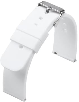 yangfangmei 18 Mm 20 22 24 Silikonrem Med Snabbkoppling Lämplig For Omega Gummirem Candy Color Herr Och Dam Ersättningsrem Klocktillbehör(White,20mm)