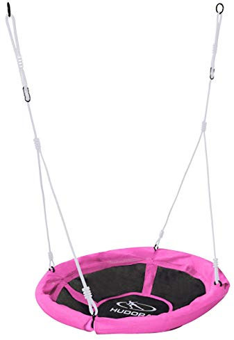 HUDORA 72147 Nestschaukel 90 cm, pink-Garten-Schaukel-Hängeschaukel bis 100 kg belastbar-Outdoor & Indoor