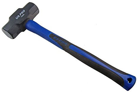 US PRO 1.8kg (4lb) Sledge Hammer Double face Head TPR Shaft 1666