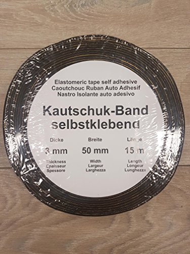 Kautschuk Klebeband Tape Kälte / Klima 50/3 mm x 15 m schwarz für z.B. Armaflex und Kaiflex