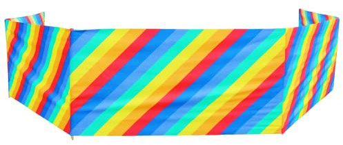 Ferocity Frangivento 10m Telone di Protezione per Il Vento, Paravento, per la Spiaggia, Il Campeggio, o Il Giardino + Martello di Gomma Gratuito !! Strisce Colorate [120]