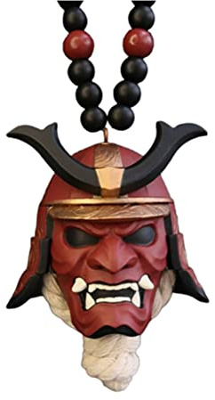Gintdinpu Auto Hängender Anhänger mit Samurai Helm Hannya Japanischer Oni Auto Rückspiegel Charme, Mode Anhänger Auto Dekoration Auto Ornament Zubehör Hängen Charme